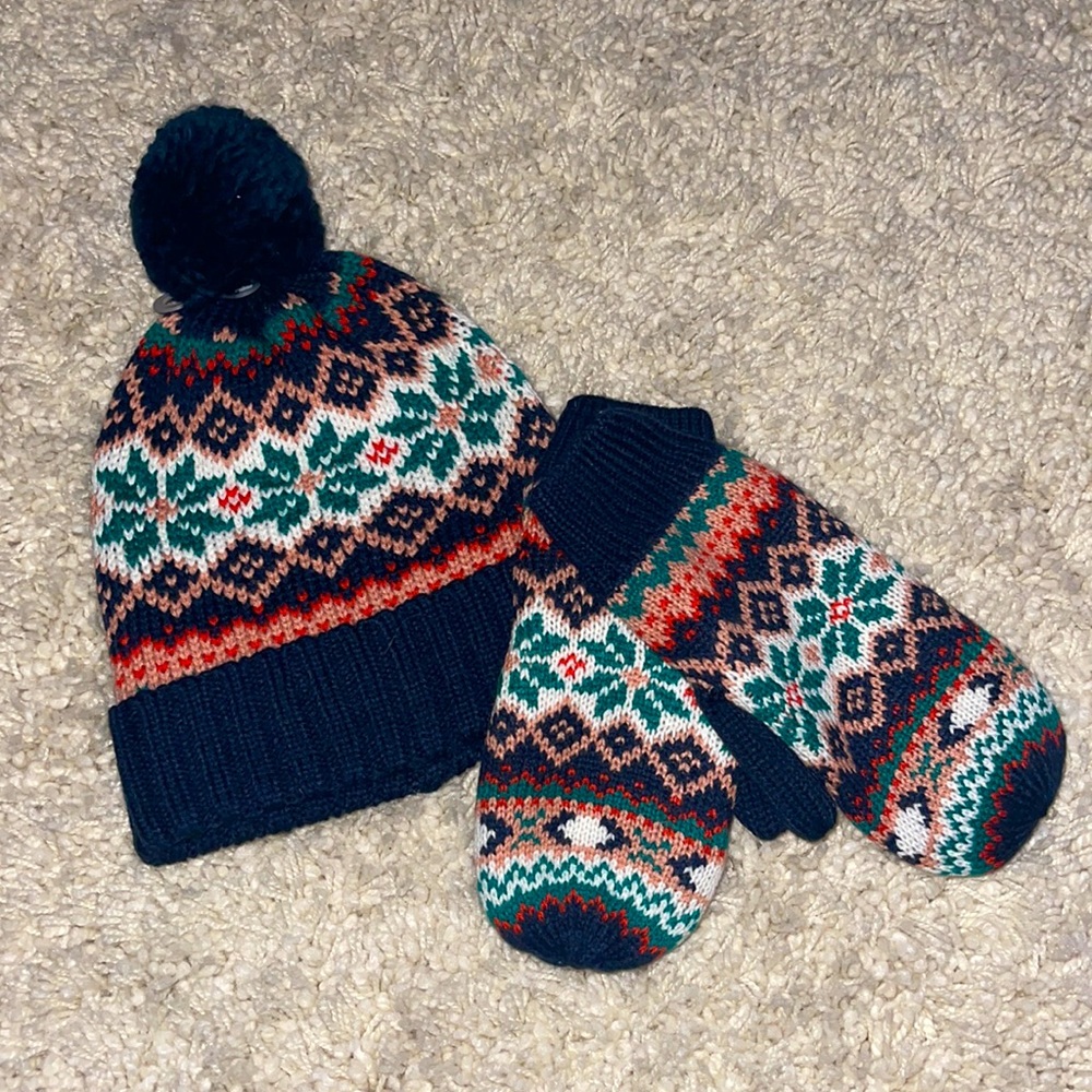 Old Navy winter hat and mittens